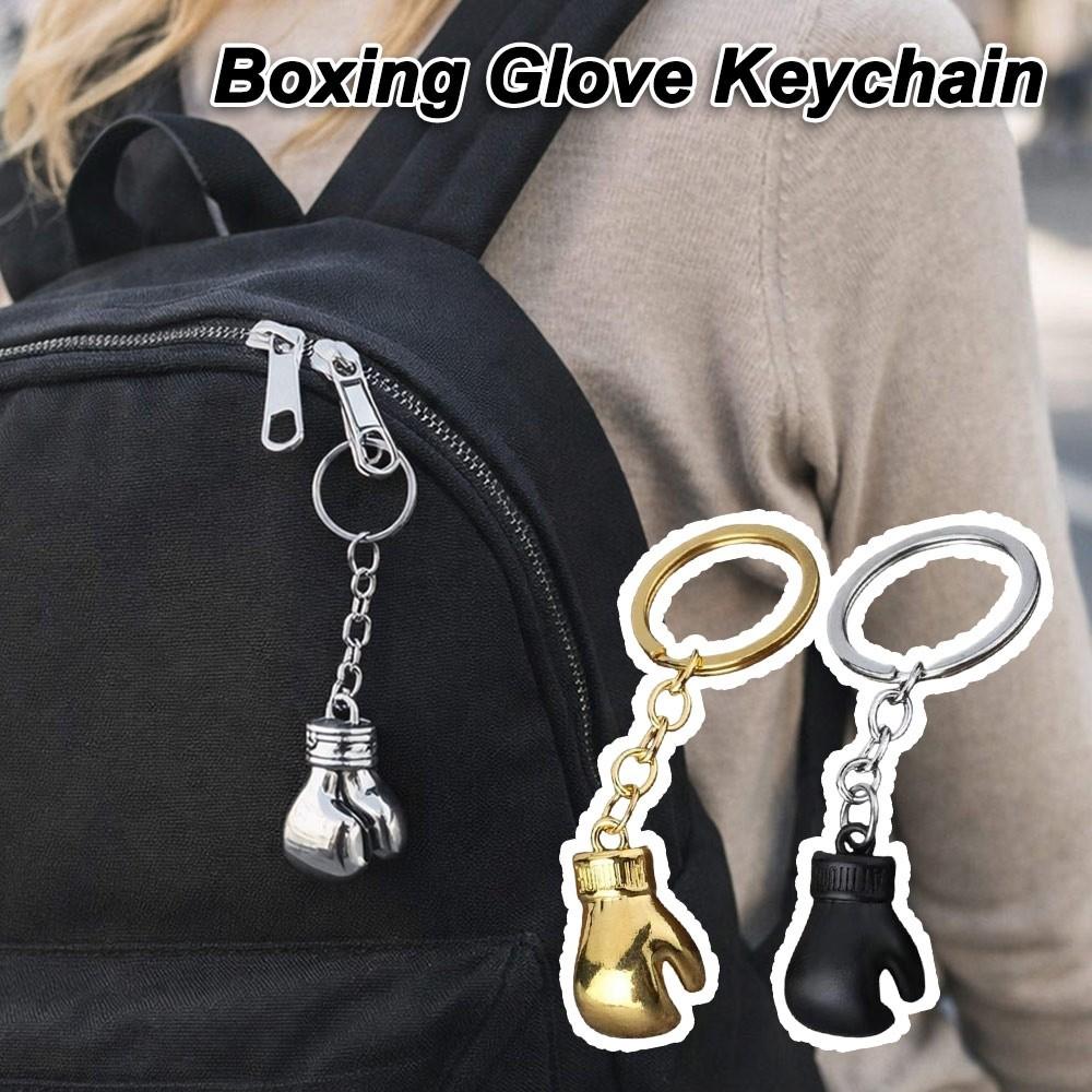Creative Metal Boxing Glove Keychain Hanging Simulation Boxing 3D Modeling Car Keys Ornaments Bag Hanging Decoration