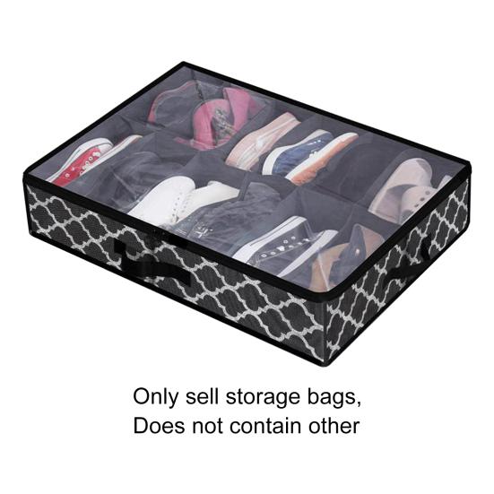 Shoes Storage Box Dust-proof Reinforced Handle Non Woven Fabric Under Bed Shoes Organizer Household Supplies