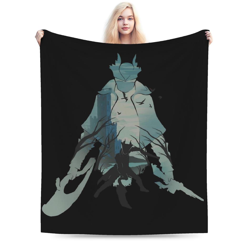 Bloodborne Videospiel Decken Flanell Frühling Herbst Multifunktionale Super Warme Überwurfdecke für Zuhause Outdoor Bettwäsche Überwürfe