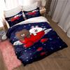 Kawaii Cartoon BROWN & FRIENDS Printed Bedding Set – Duvet Cover Set – A Luxurious Gift for Teen Girls, Suitable for Double/Sing