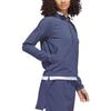 adidas Solid Color Half-Zip Hooded Jacket Women Jackets Navy-Blue HS8971