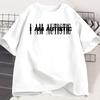 I Am Autistic T Print Unisex Casual Cotton Short Sleeve Hip Hop Rapper TShirt Cotton Printed TShirt Casual Funny Top Streetwear
