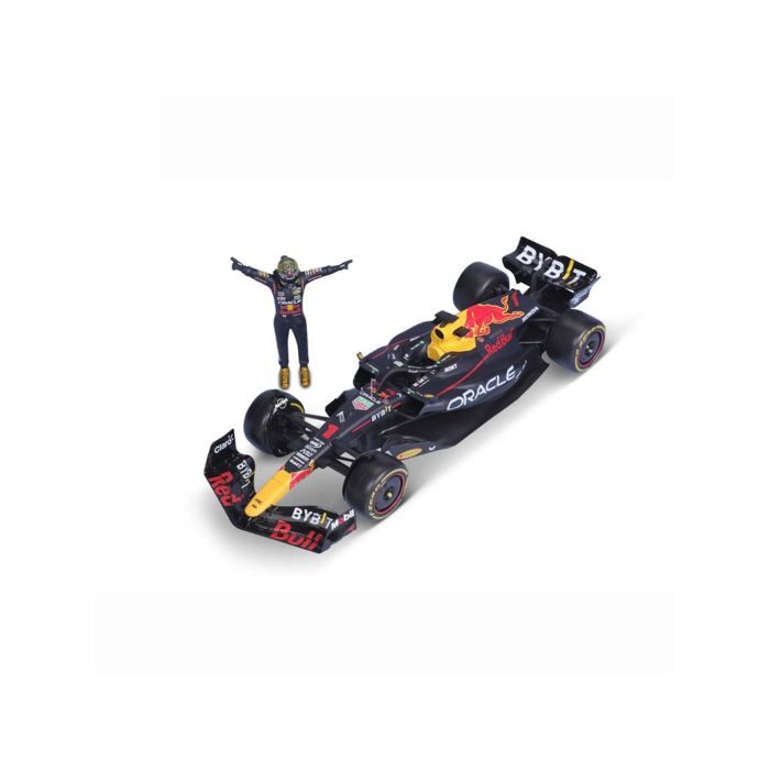 Voiture miniature - Bburago - Red Bull RB19 - 1/24 - Figurine Max Verstappen - Bleu