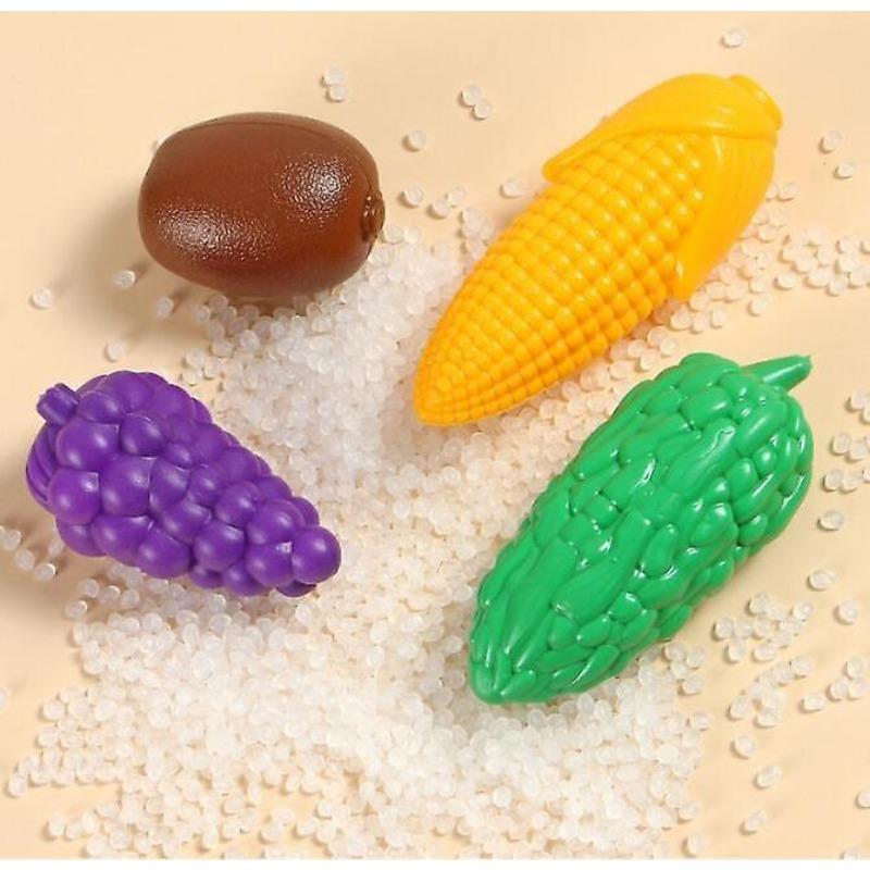 Kids Shopping Cart Trolley Play Set with Food Fruit Vegetables Accessories Play House Educational Toy Simulation Gifts for Girls