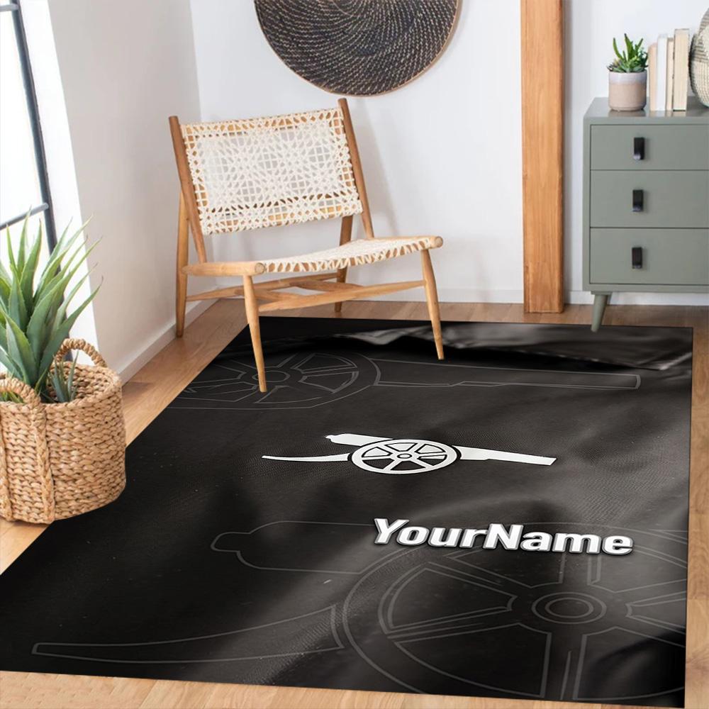Arsenal Customizable Name Floor Rug Office Rug Suitable for Dining Room Entryway Game Room Playrooms Antislip Carpet Decorate Offices