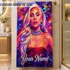 Beach TowelLady Gaga Custom Name Text Personalized Soft Towel for Beach Pool Indoor Home Decor Gift