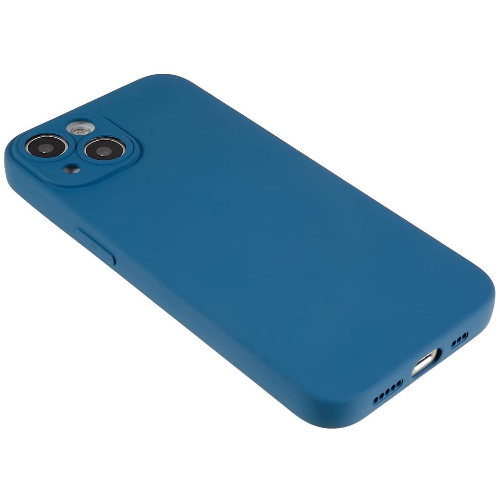 For iPhone 15 Cell Phone Case Solid Color Anti-scratch 2.0mm TPU Protection Cover