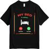 Casual Tshirt Printed Women Short Sleeve Tshirt Daily Wear My Bed Is Calling Decline Accept Comfort Boys Tees Summer Unisex Tees