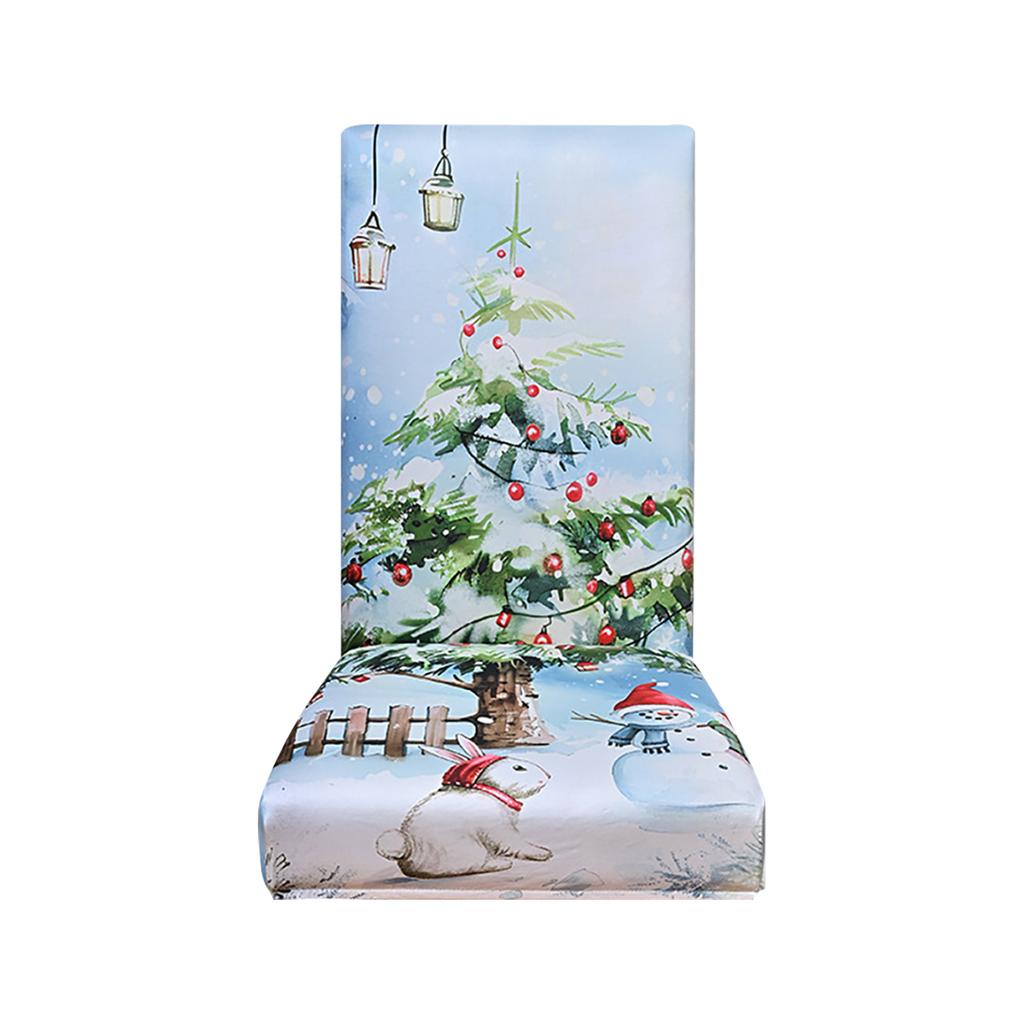 Noel Sandalye Kılıfları, Yüksek Esnek Çıkarılabilir Yıkanabilir Sandalye Koltuğu Koruyucu Kılıf Noel Dekorasyonu İçin Noel Temalı Dekor