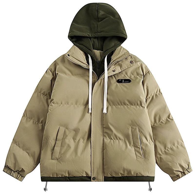 Vinter Bomullspolstret Jakke Dame, Todelt Hette Dun Bomullsjakke Dame Casual Varm Bomullspolstret Bekledning Parkerkåpe