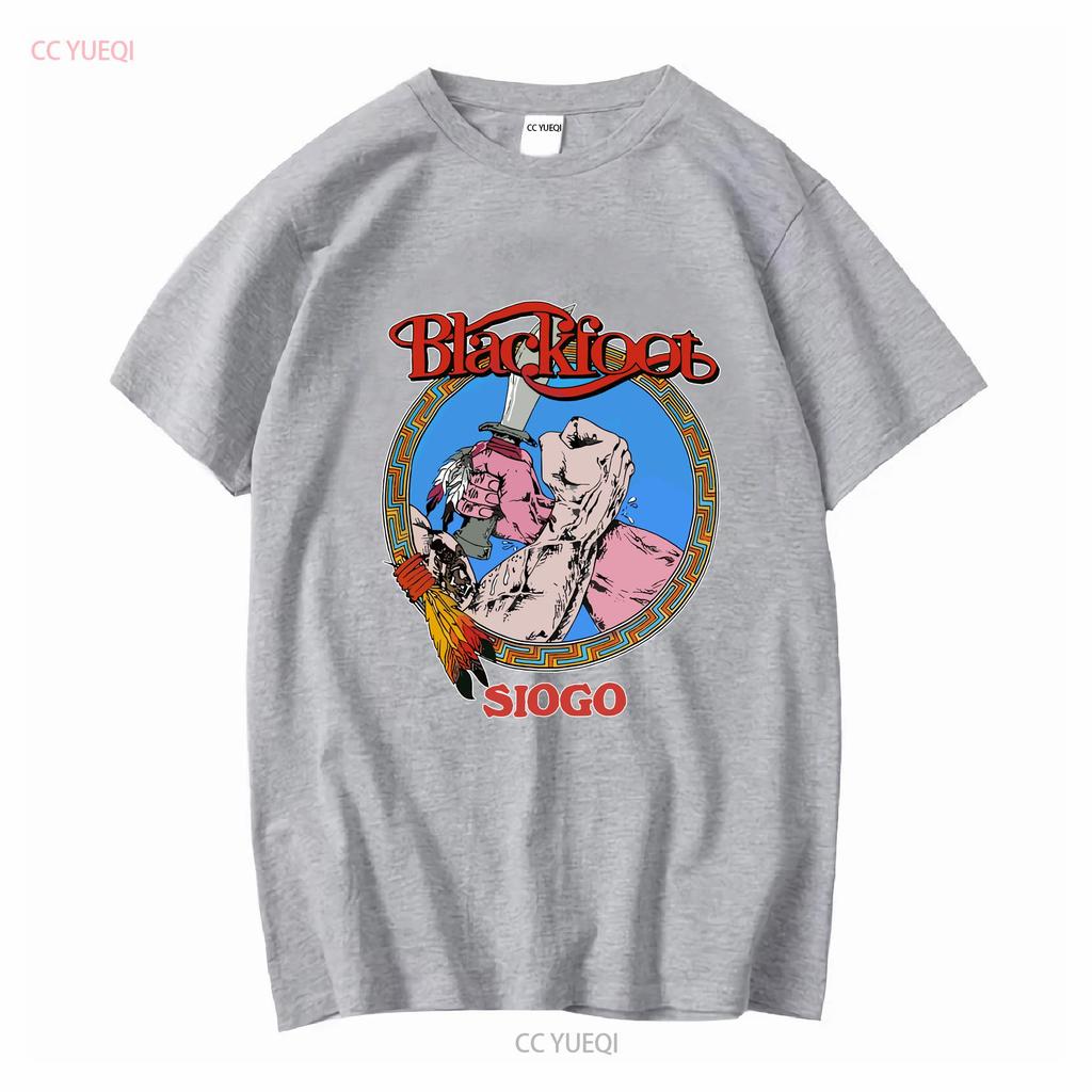 Blackfoot Band World Tour T Shirt Classic Black S 2345xl Cg421 Vintage Washed Homme Stylish Fashion Streetwear Designer Clothes