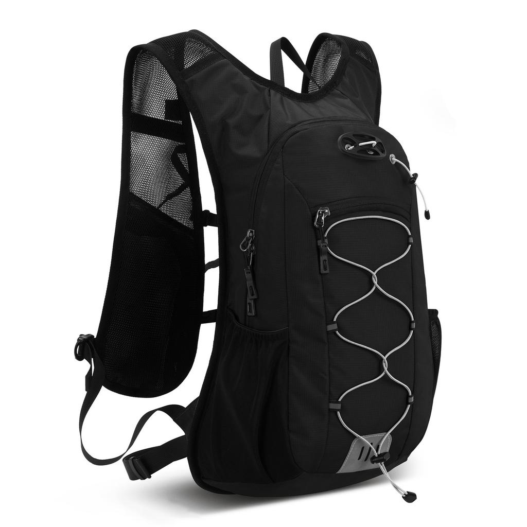Backpack Outdoor Sports Bag Nylon Rainproof Hiking Cycling Backpack with Insulated Compartment and 2L Water Bladder