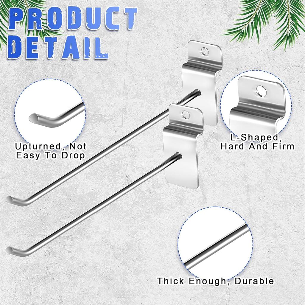 Supermarket Shelf Channel Hook Display Accessories Single Wire Hook Slot Panel Hooks Metal Display Hooks for Merchandising