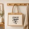 Sac cabas jute - PLANETEE - J'peux pas j'ai Apnée (minimaliste) - Toile de jute &amp; coton - 21 L - Anses 65 cm