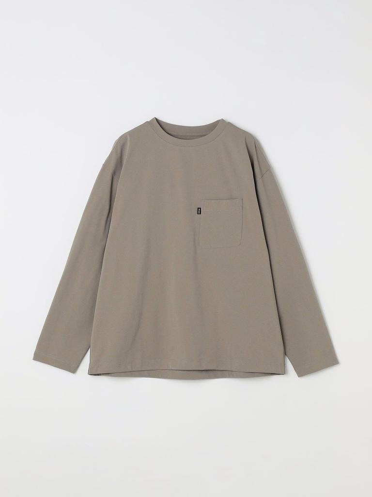 SHIPS any SORONA Stretch Jersey Spindle Pocket Long-Sleeved T-Shirt, Men's, Beige, Size L, 712060017