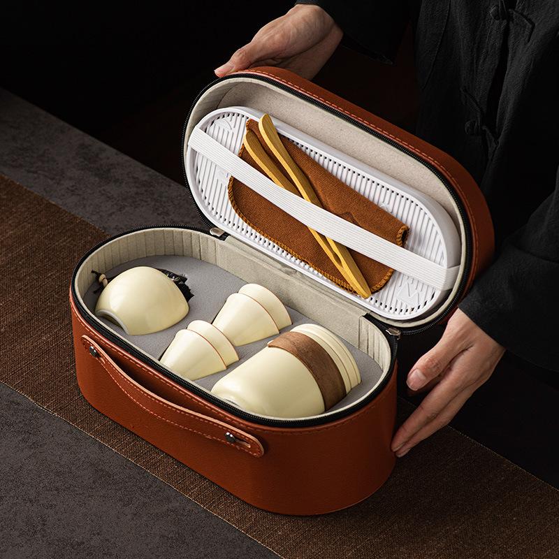 Annual Meeting Activities Oval Bag Ru Kiln Qingyun Teapot Gifts Enterprise Business Camping Picnic Kuaike Cup