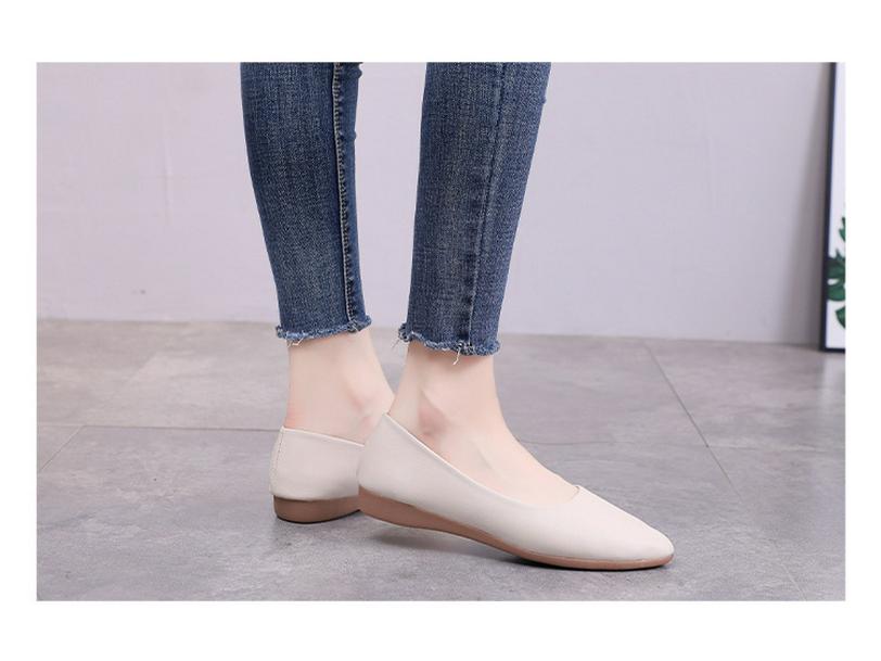 2019 Letní dámské mokasíny se špičatou špičkou - Korejské ploché boty