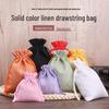 Festive Cotton Linen Drawstring Bag for Halloween & Christmas Gifts
