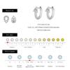 MODIAN D Moissanite Ear Buckle 925 Sliver Sparkling Lab Diamond Water Drop Hoop Earrings For Women Fine Jewelry