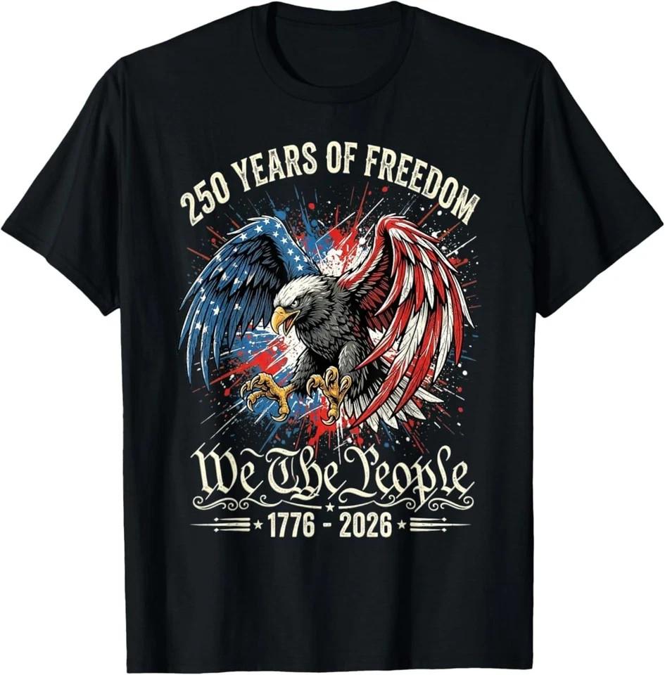 250 Years American 1776 2026 250th USA Flag Men Women T-Shirt S