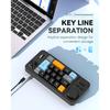 19 Key Mini Wired Gaming Keypad, Hot Swappable Mechanical Macro Keyboard with RGB Backlight, Dual Knobs & Joystick Support Custom Macro Programming