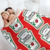 Funny Ketchup Label Throw Blanket Portable Lightweight Blanket for Travel Camping