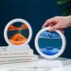3D Timeglas Rinnande Sand Konstbild Rund Glas Djup Havs Sandlandskap Hantverk Flytande Målning Hemmakontor Dekoration Gåvor