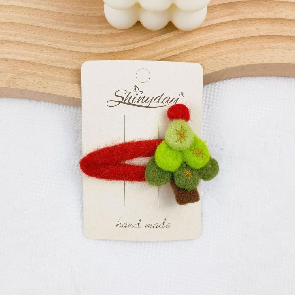 New Year Christmas Hair Pin Santa Claus Christmas Tree Snowman Cartoon Children's Barrettes Headwear Kids Hair Accessories