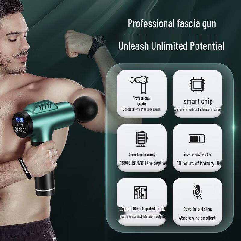 Aux 99-Gear Touchscreen Fascia Massager Gun