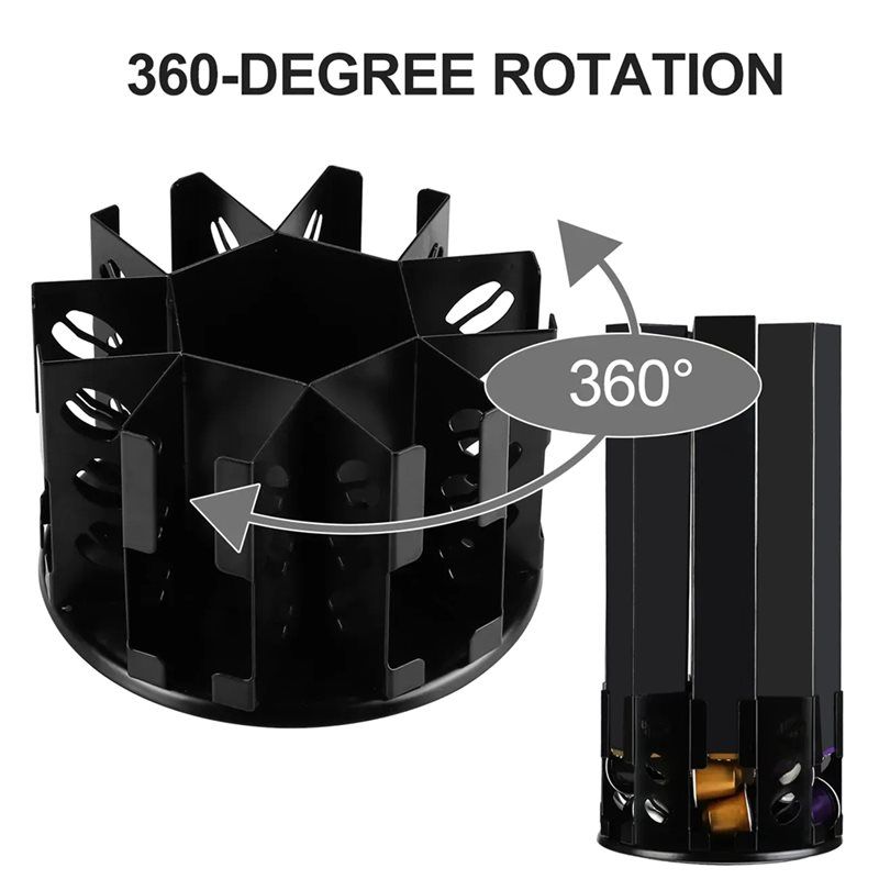 Good-Iron Chrome Plated 60 Pcs Metal Coffee Pod Holder Stand Capsule Storage Rack Box Organizer