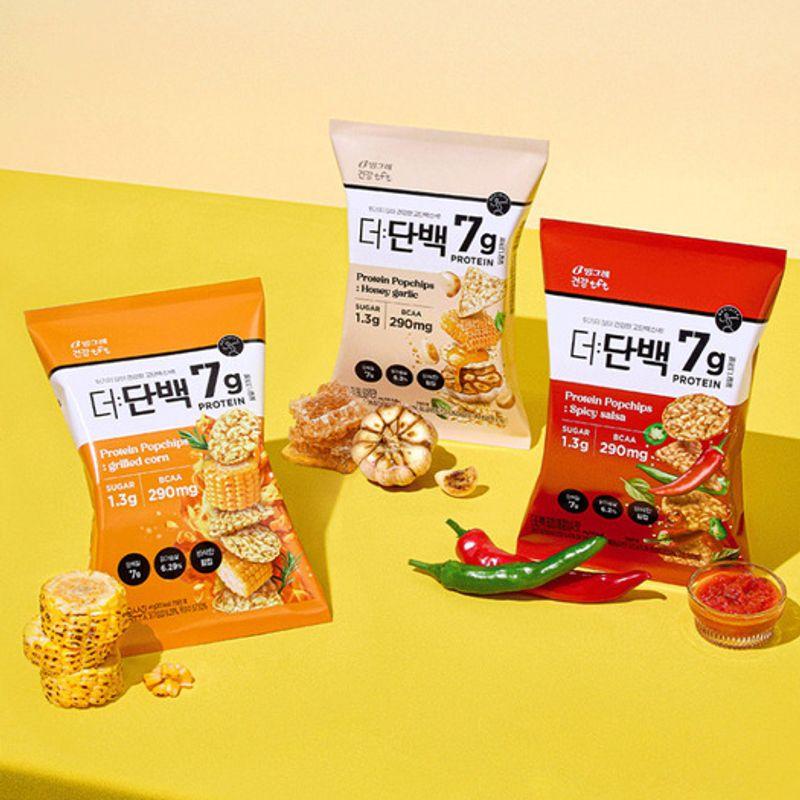 

Binggrae The Protein Pop Chips Corn Flavor 44g x 12 Pack Spicy Salsa Flavor