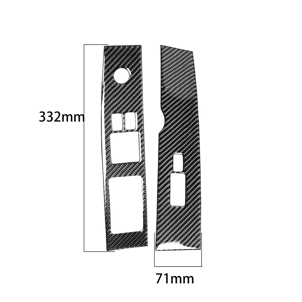 Car Window Lifter Switch Carbon Fiber Decals Decorative Stickers Cover Trims For Nissan 350Z Accesorios Para Vehículos