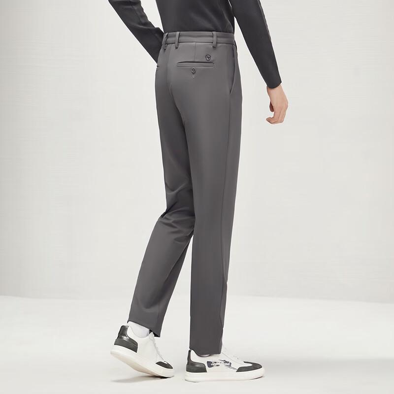 Septwolves Men's Fleece-Lined Straight-Leg Business Casual Pants