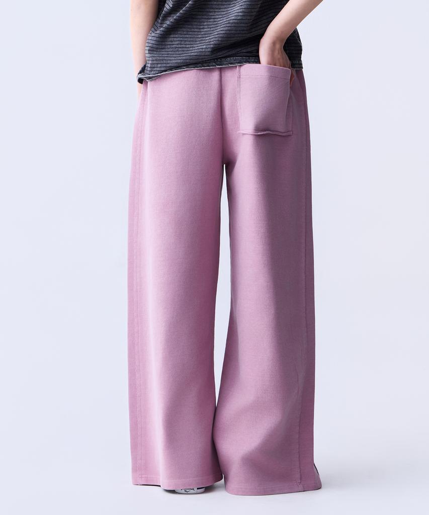 ADERNM Vintage Raw Edge Wide Pants Pink