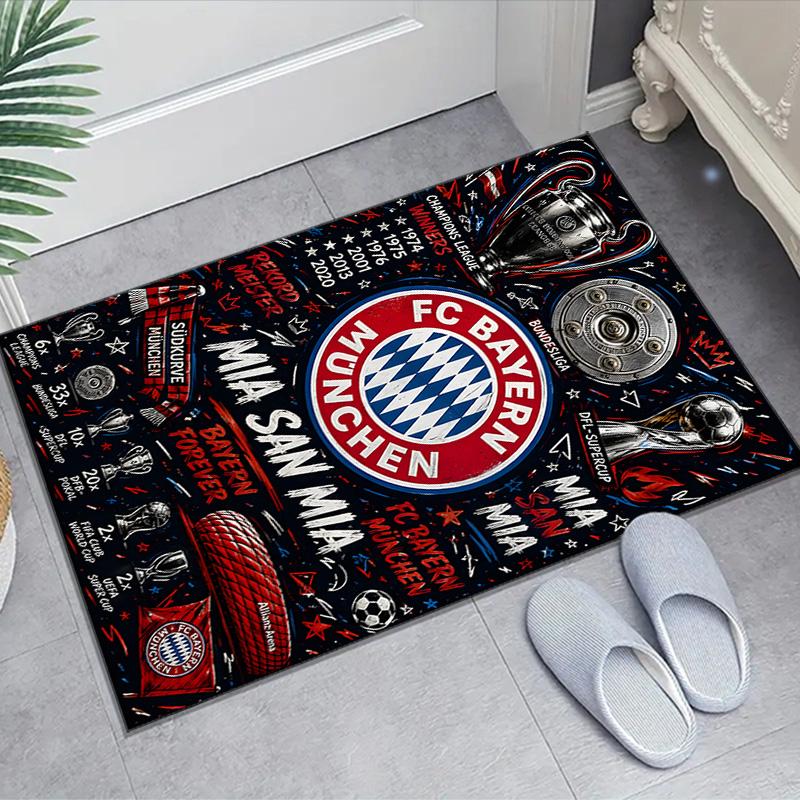Bayern Munich Design Area Rug - Non-Slip, Soft & Cozy Floor Mat for Living Room, Bedroom, Office - Indoor/Outdoor Decorative Carpet