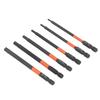 6Pcs Electric Impact Driver Cross Drill Bit Strong Magnetic Black 14in Hex Shank Screwdriver Bit