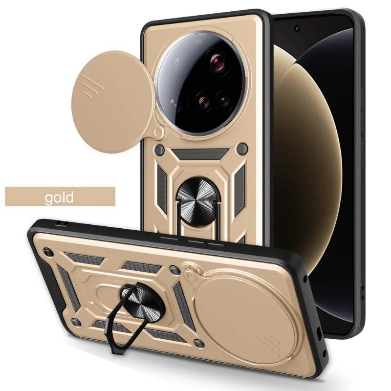 

Ударопрочный защитный чехол для Xiaomi 15 Ultra, защитный чехол для объектива, магнитное кольцо, подставка, держатель, чехол для телефона Xiaomi 14 Ultra for xiaomi 15 ultra золотой