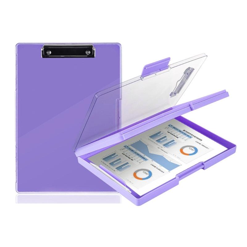 Clipboard with Double Layer File Case Portable Document Organiser Water Resistant File Storage Case for Office School