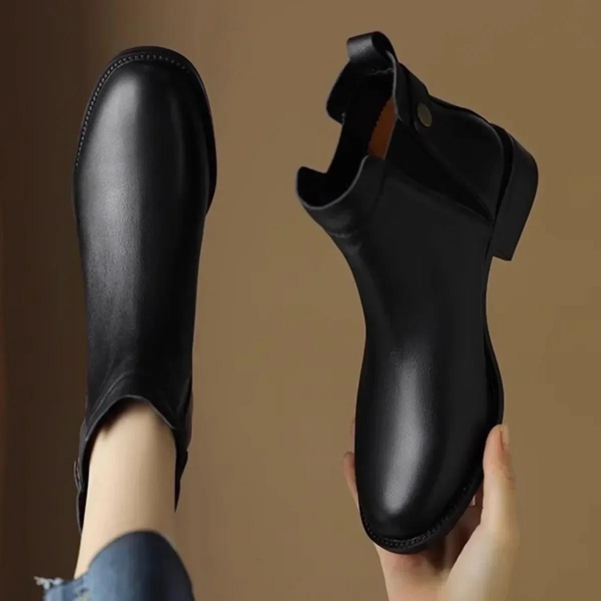 Кожаные полусапоги — фото 6