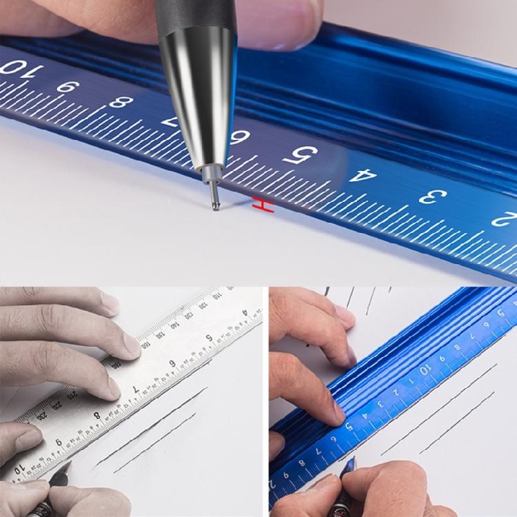 Hand Protective Ruler Nonslip Ruler Wood Cutting Straight Ruler Woodworking Tool