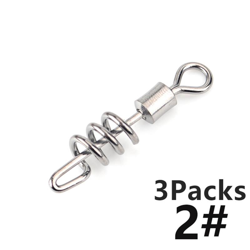 

3 шт./5 шт. аксессуары для рыбалки на щуку, соединительный штифт, подшипник, вертлюг из нержавеющей стали, карабин, приманка, вертлюг, снасти 2#-5pcs