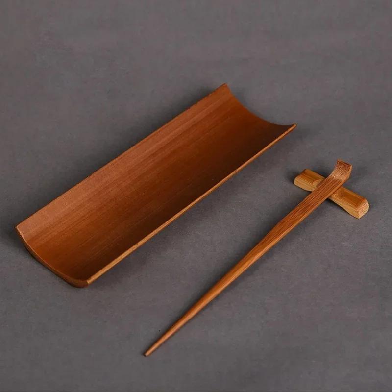 Carbonized Bamboo Tea Set Suit Delicate Tea Clip Teaspoon Needle Spoon Pliers Tea Ceremony Tool Accessories