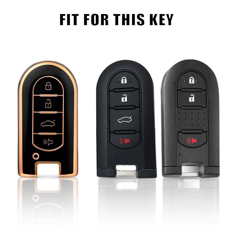 OFF WE GO TPU Car Key For Perodua Myvi Gen3/Bezza/Axia/Aruz Car Key Fob Cover Case with Keychain
