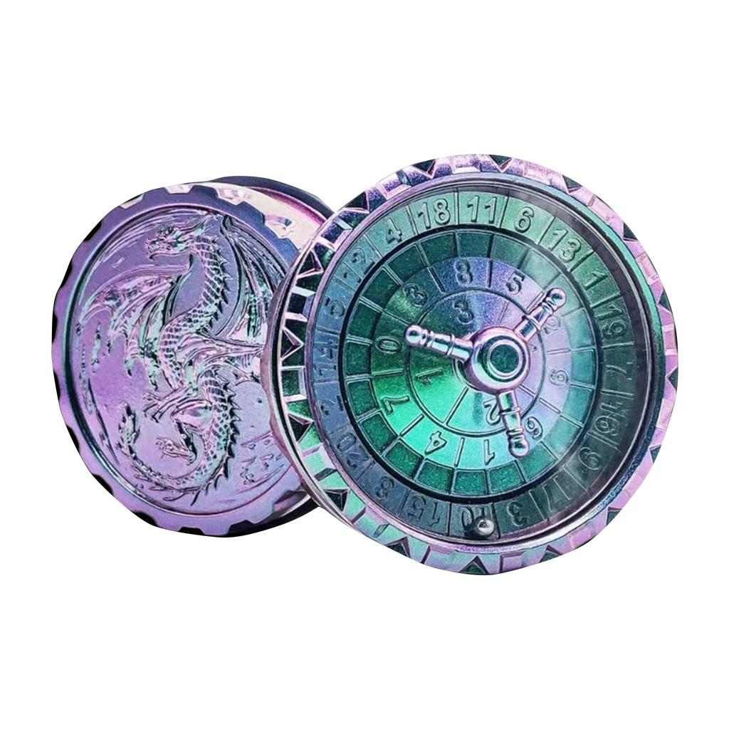 Roulette-Würfel für Würfelset, 7 in 1 Drachen-Metallwürfel mit Geschenkbox für Dungeons-Spiel, RPG-Rollenspiel-Tischspiel-Geschenk