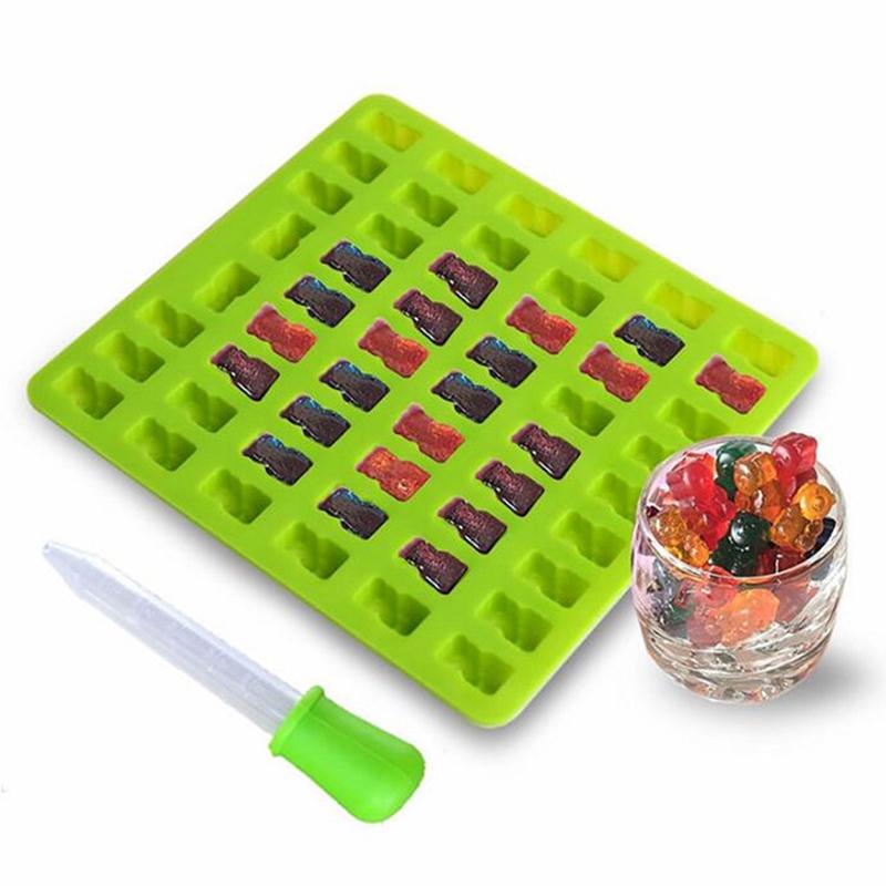 53Cell Jelly Mold Cavity Silicone Gummy Bear Chocolate Mold Candy Maker Ice Tray