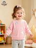 Unicorn Rainbow Print Girls' Round Neck Sweatshirt - Autumn/Winter Sportswear for 2-6 Years