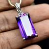 Natürlicher Baguette 925 Sterlingsilber Anhänger ZERTIFIZIERT 29,5 Ct Lila Tansanit my.pd-8-k