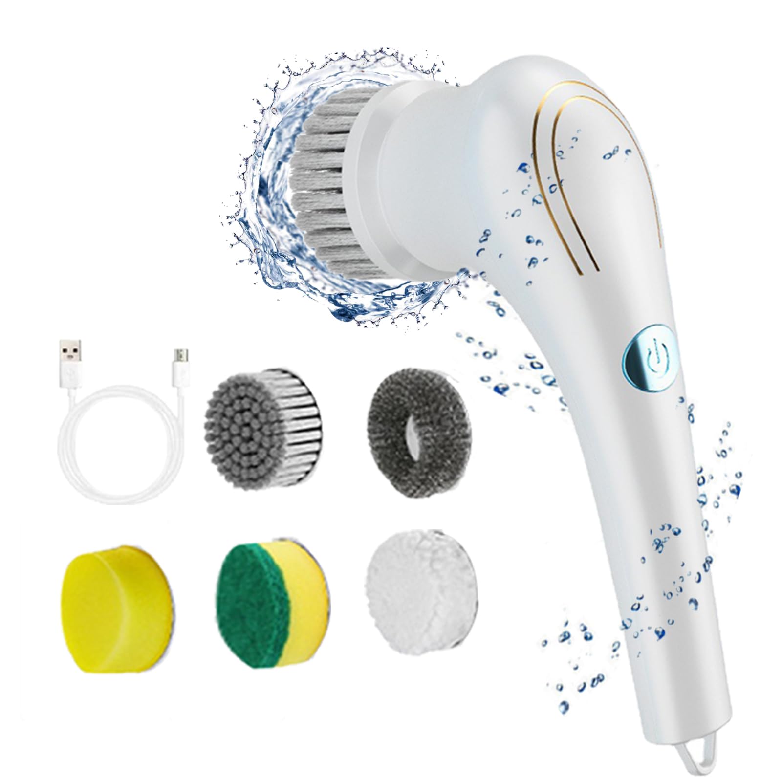 

Электрическая чистка ванной электрическая кухня USB 1 час поставляется с 5 щетками удобный для идеально подходит для чистки окон и зеркал чистящая щетка, щетка,