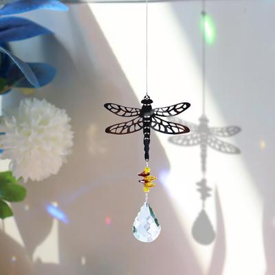 Prismes en Cristal Colibri Hibou Libellule Papillon Carillons Éoliens Arc-en-ciel Capteur Solaire Décoration de Fenêtre de Jardin