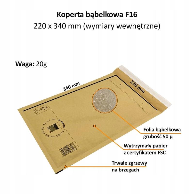 F16 BROWN Bubble Envelope X100pcs